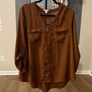 Cato Elegant Brown Women's Top